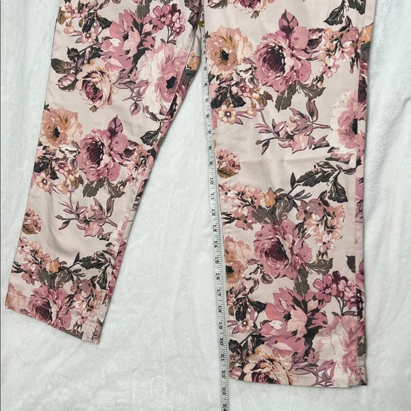 Kut From The Kloth Lauren Crop Straight Leg Floral Pants – Size 14 EUC - Picture 7 of 11